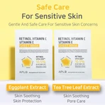 APLB Retinol Vitamin C Vitamin E Sheet Mask, masque facial en feuilles au rétinol et aux vitamines C et E, 25 ml
