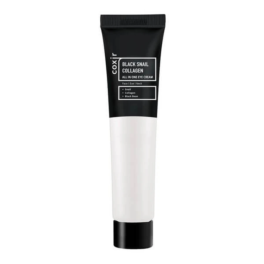 Coxir Black Snail Collagen All In One Eye Cream, multifunctional eye cream, 30 ml.