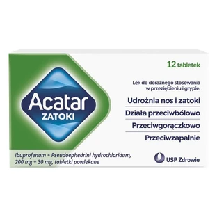 Acatar Zatoki, 200 mg + 30 mg, comprimidos recubiertos con película, 12 uds.