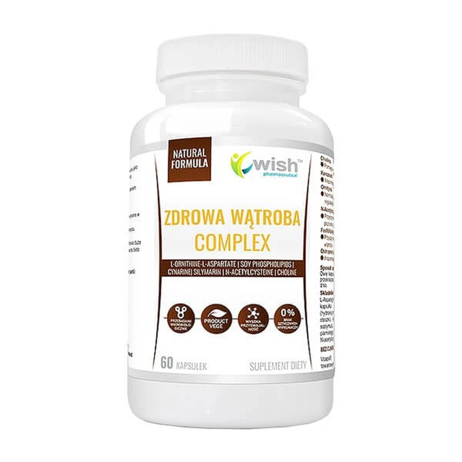 Wish Healthy Liver Complex, hard capsules, 60 pcs.
