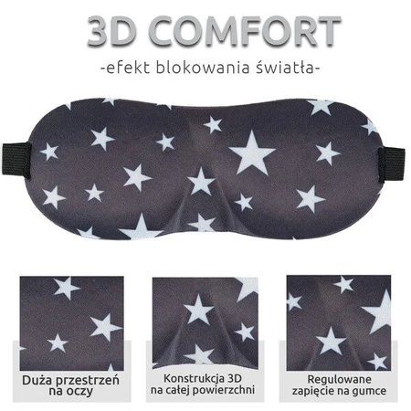 Waya 3D, Schlaf-Augenbinde, Sterne, 1 Stk.