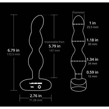 Lovense Ridge, app-gestuurde anaal vibrator, 1 st.
