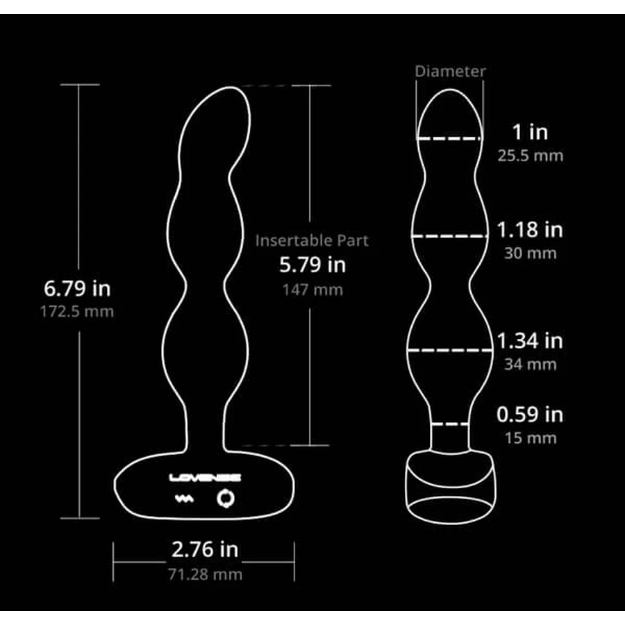 Lovense Ridge, app-gestuurde anaal vibrator, 1 st.