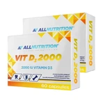 Set of 2x Allnutrition Vit D3 2000, capsules, 60 pcs.