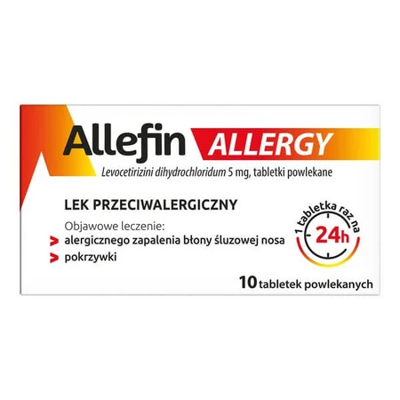 Set de 2x Allefin Allergy, 5 mg, comprimés pelliculés, 10 pcs.
