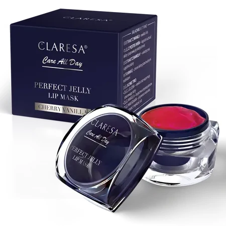 Claresa Care All Day Perfect Jelly Lip Mask, intensive regenerating gel lip mask, Vanilla Cherry, 8 g