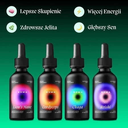 Soma Lion's Mane, liquid, caramel flavor, 60 ml