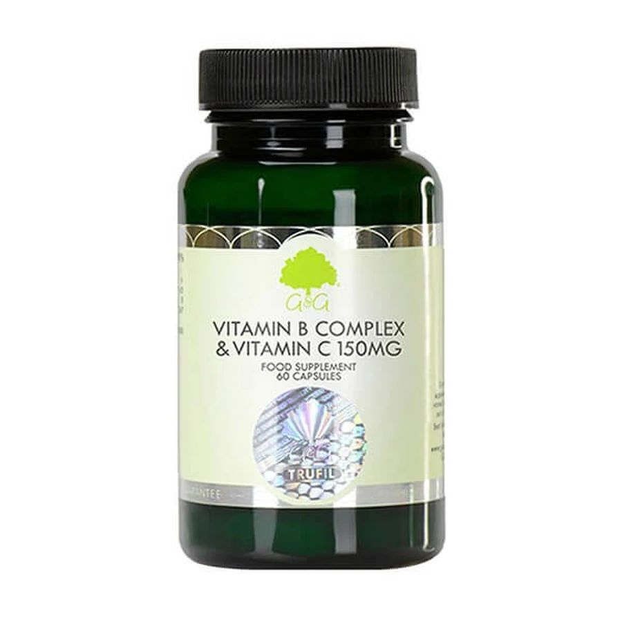 G&amp;G Vitamin B Complex + Vitamin C 150 mg, vegetarian capsules, 60 pcs.