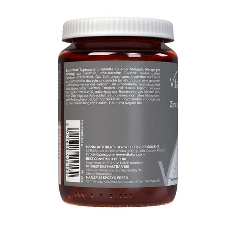 Vitaler's Zinc 15 mg, tablets, 120 pcs.