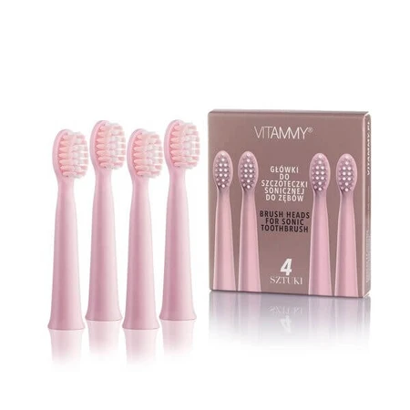 Vitammy Harmony, Zahnbürstenaufsätze, rosa, 4 Stück.
