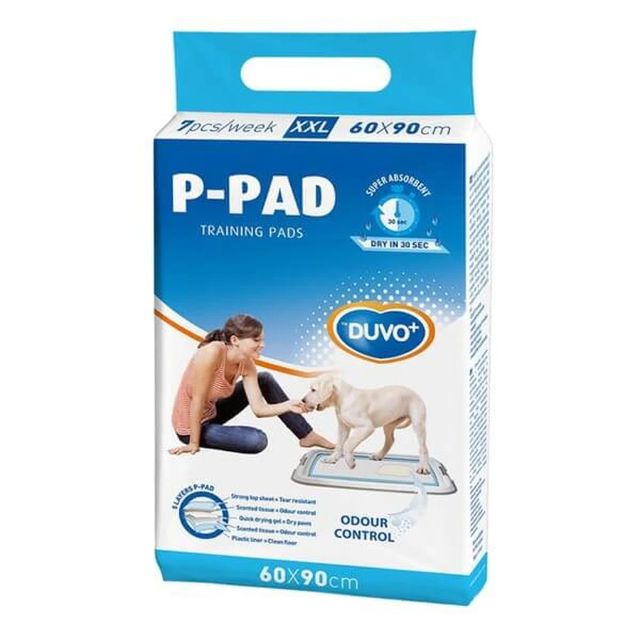 Duvoplus P-Pad, highly absorbent training pads for dogs, XXL, 60x90 cm, 7 pcs.