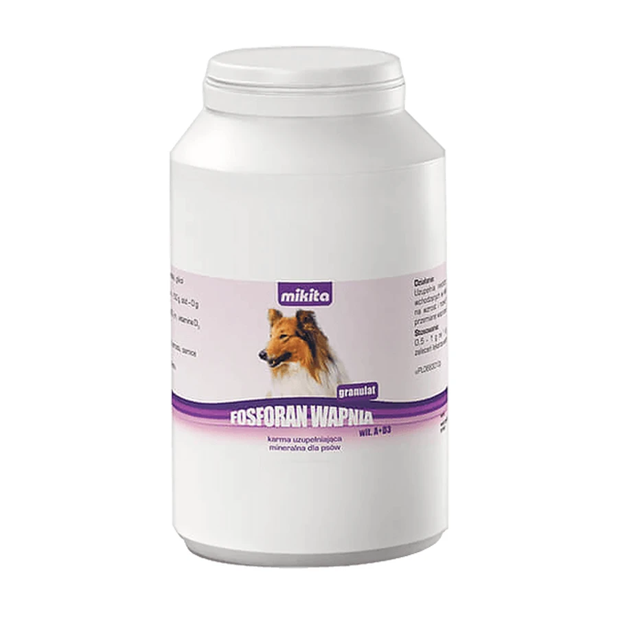 Mikita Calcium Phosphat Vit. A + D3, Mineralergänzungsfuttermittel für Hunde, Granulat, 500 g