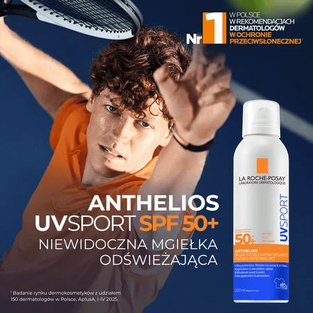 La Roche-Posay Anthelios UVSPORT, bruma refrescante invisible FPS 50+, 200 ml