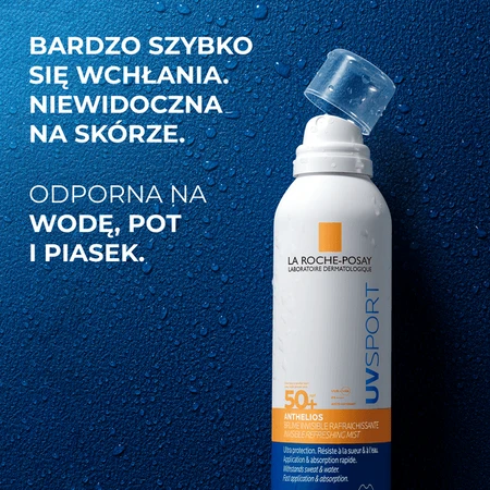 La Roche-Posay Anthelios UVSPORT, bruma refrescante invisible FPS 50+, 200 ml