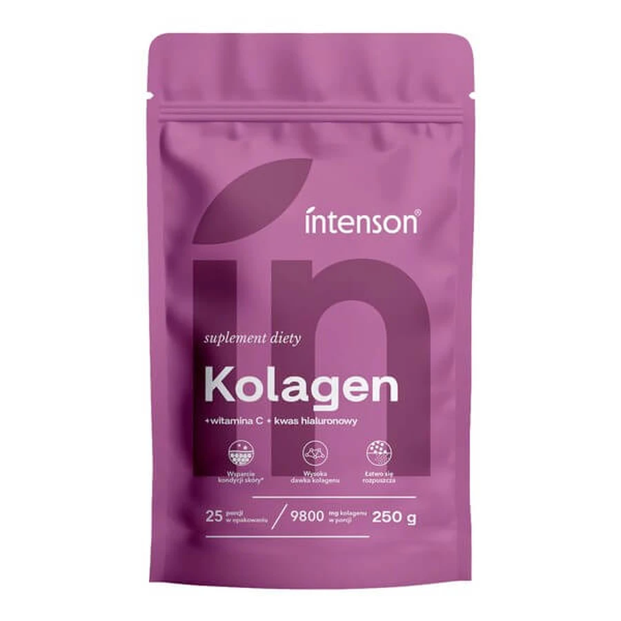 Intenson Collagène + vitamine C + acide hyaluronique, poudre, 250 g