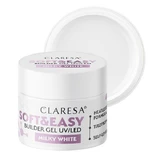 Claresa Soft&amp;Easy Builder Gel, gel constructor de uñas, Blanco Lechoso, 12 g