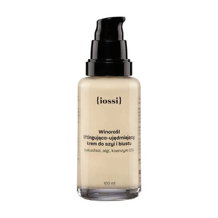 Iossi Vine, straffende und festigende Creme für Hals und Dekolleté mit Bacchio, 100 ml
