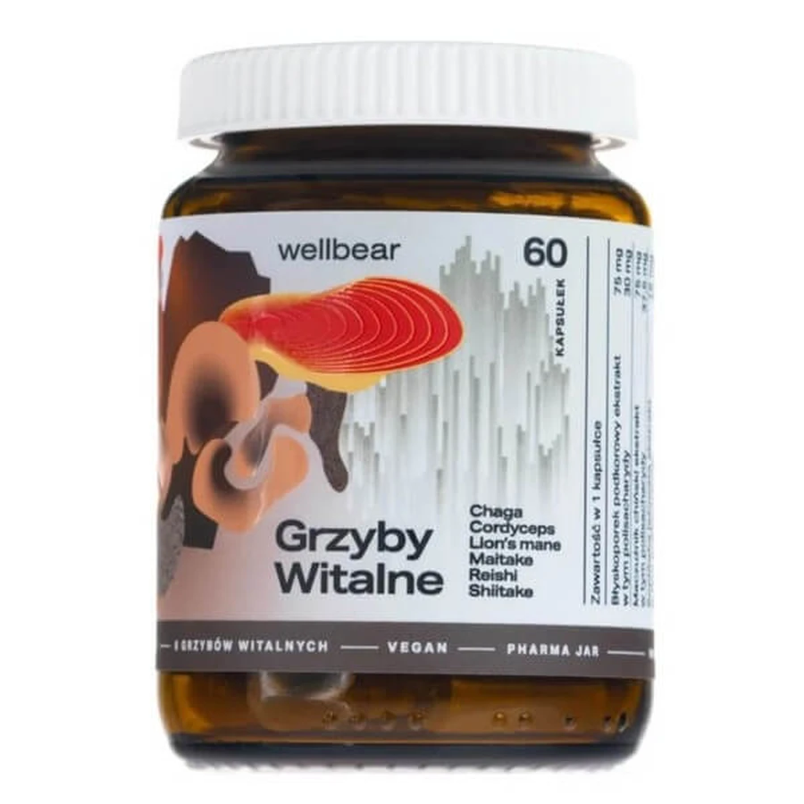 Wellbear Vital Mushrooms, capsules, 60 pcs.