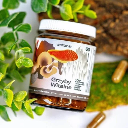Wellbear Vital Mushrooms, capsules, 60 pcs.