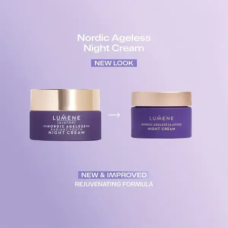 Lumene Nordic Ageless [Ajaton] Radiant Youth Night Cream, crème de nuit régénérante intensive, 50 ml.