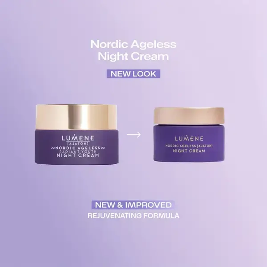 Lumene Nordic Ageless [Ajaton] Radiant Youth Night Cream, crème de nuit régénérante intensive, 50 ml.