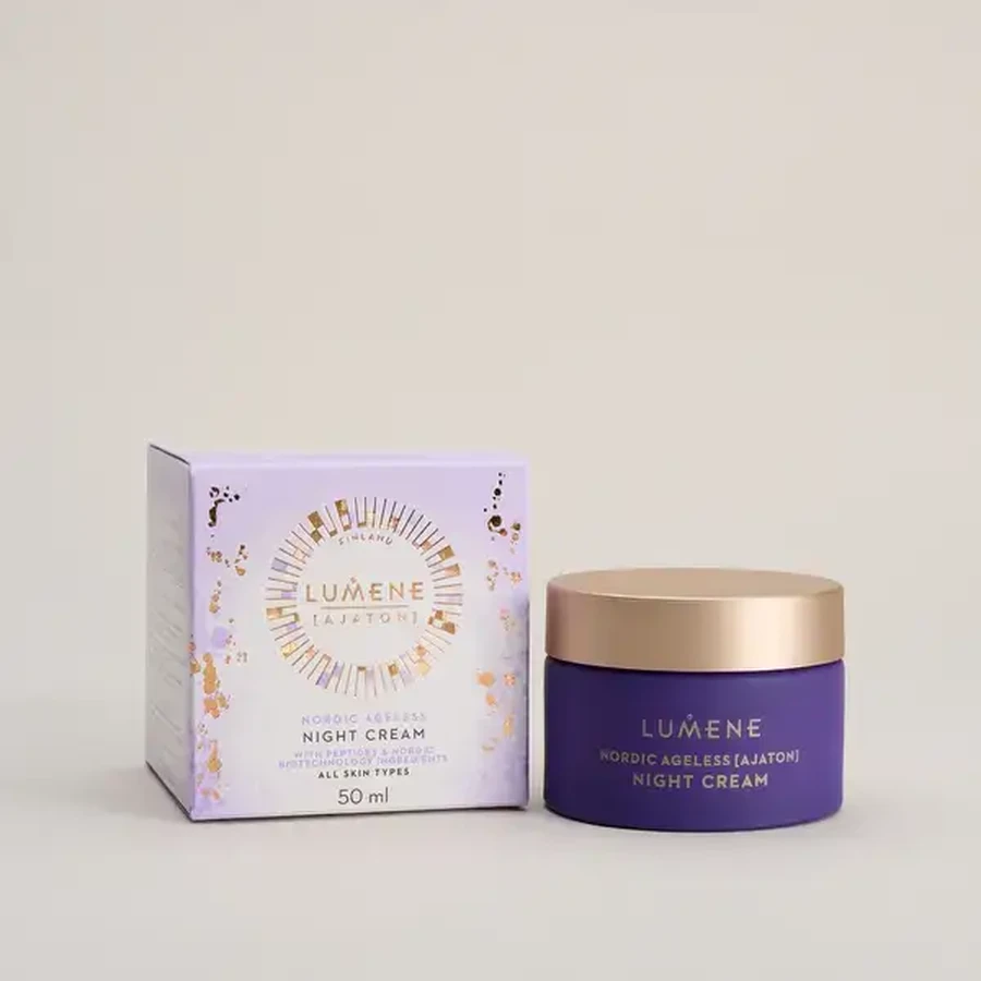 Lumene Nordic Ageless [Ajaton] Radiant Youth Night Cream, crème de nuit régénérante intensive, 50 ml.