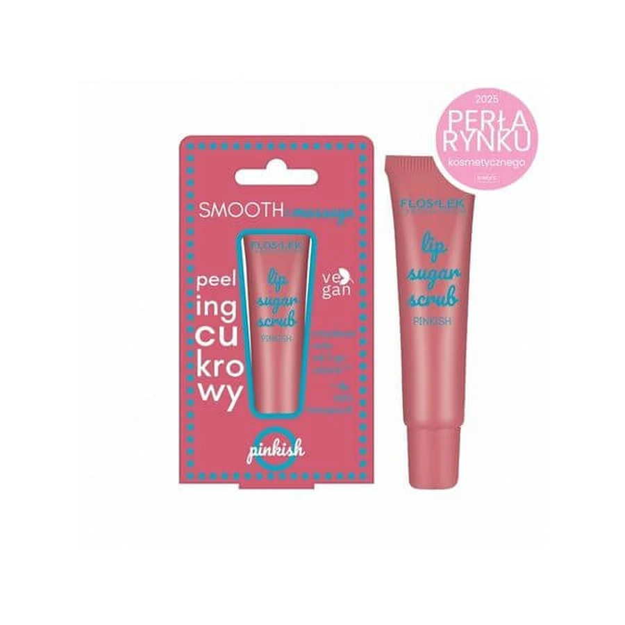 Flos-Lek Lip Care, suikerscrub voor lippen, rozig, 14 g