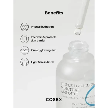 Cosrx Hydrium Triple Hyaluronic Moisture, suero facial, 40 ml
