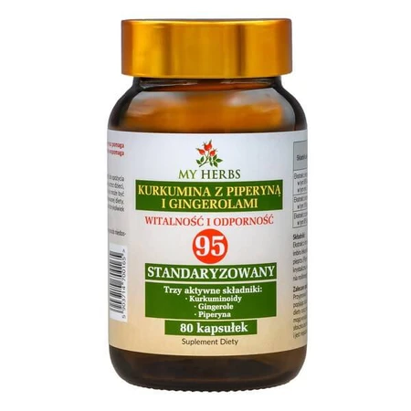 My Herbs Kurkumina z Piperyną Gingerolami, kapsułki, 80 szt.: ceny i cechy