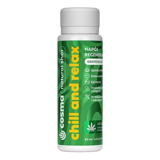 Cosma Cannabis Chill and Relax, líquido, sabor té de limón, 80 ml, 1 ud.