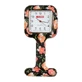 GIMA Reloj de enfermera-rosas fantasía Reloj de enfermera reloj cuadrado de silicona