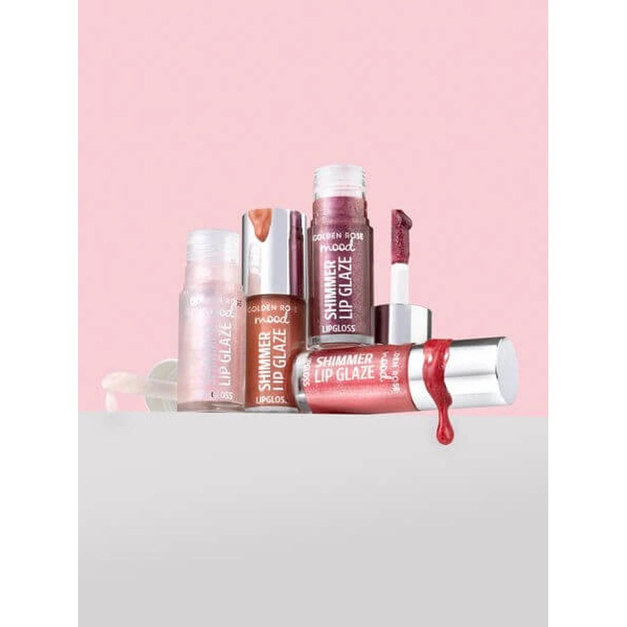 Golden Rose, Mood Shimmer Lip Glaze, Lipgloss met Shimmers, Nr. 254, 6 ml