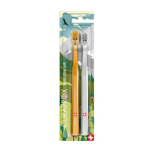 Curaprox CS 5460 Fox & Bunny, brosses à dents, ultra douces, 2 pcs.