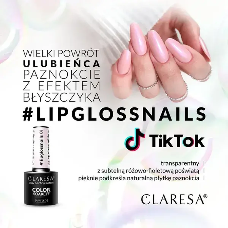 Claresa, hybride lak, #lipglossnails 01, 5 g