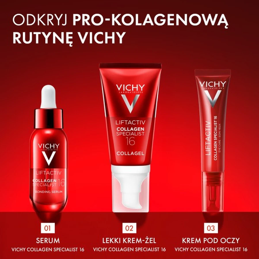 Vichy Liftactiv Collagen Specialist 16, lightweight glow boosting cream-gel, 50 ml