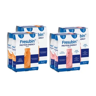 MIX set, Fresubin Protein Energy Drink, 2 x strawberry flavor, 4 x 200 ml + 2 x tropical fruit flavor, 4 x 200 ml