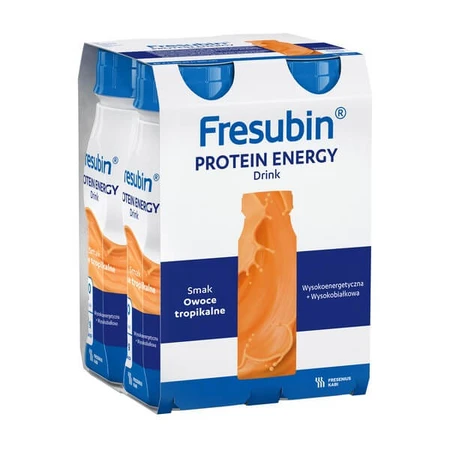 MIX set, Fresubin Protein Energy Drink, 2 x strawberry flavor, 4 x 200 ml + 2 x tropical fruit flavor, 4 x 200 ml