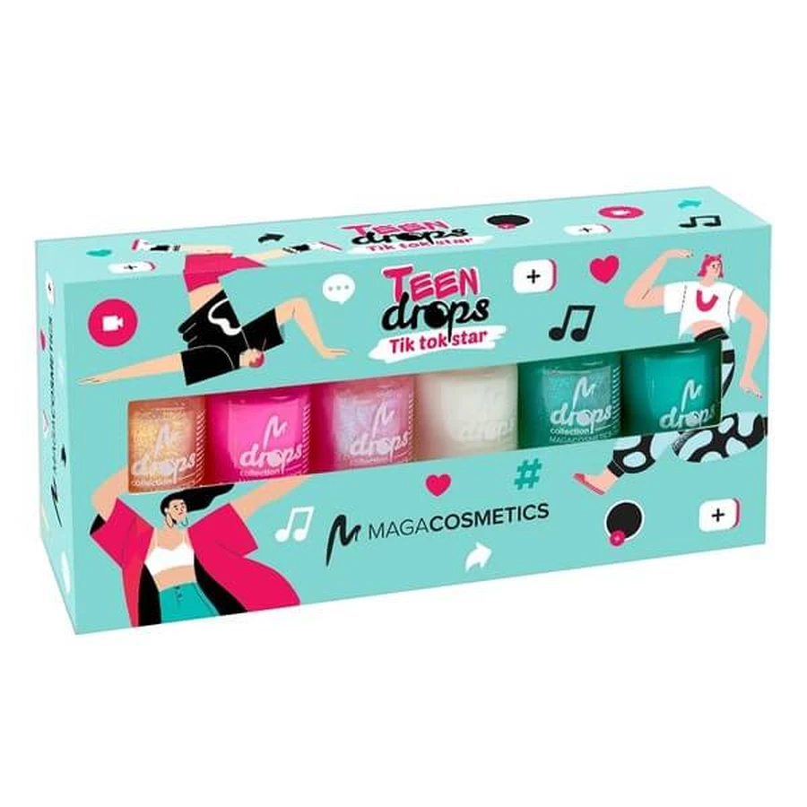 Maga Cosmetics, Teen Drops Tik Tok Star V.02, nail polish set, 6 x 6 ml
