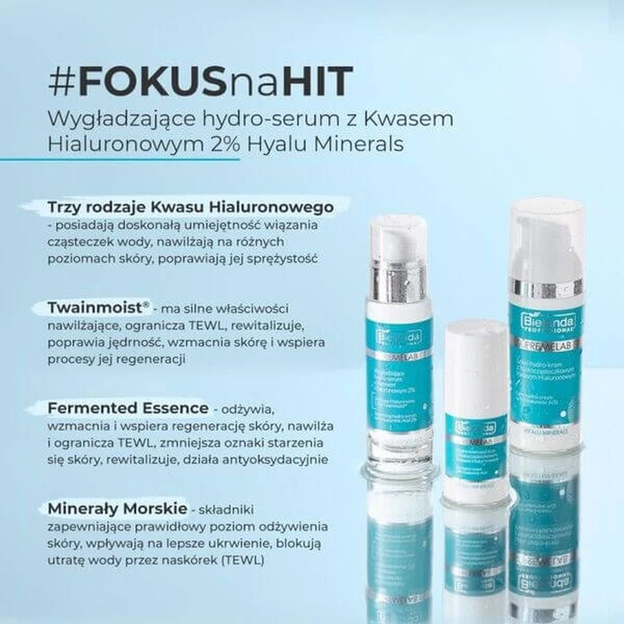 Bielenda Professional SupremeLab, glättendes Hydro-Serum mit Hyaluronsäure, 30 ml