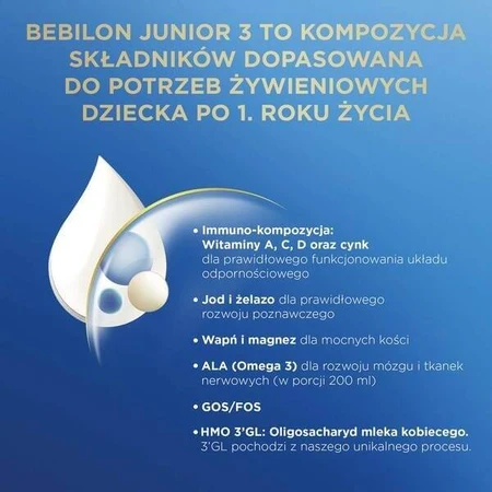 Set of 2 x Bebilon Advance Pronutra 3 Junior, 1000 g + Bioderma ABCDerm Cold-Cream, 1 l