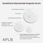 APLB Glutatión Niacinamida Ampolla, sérum facial iluminador con glutatión y niacinamida, 40 ml