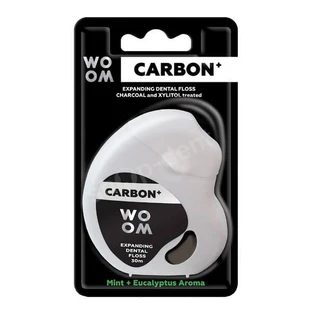 WOOM Carbon+, swelling dental floss with activated carbon, 30 m
