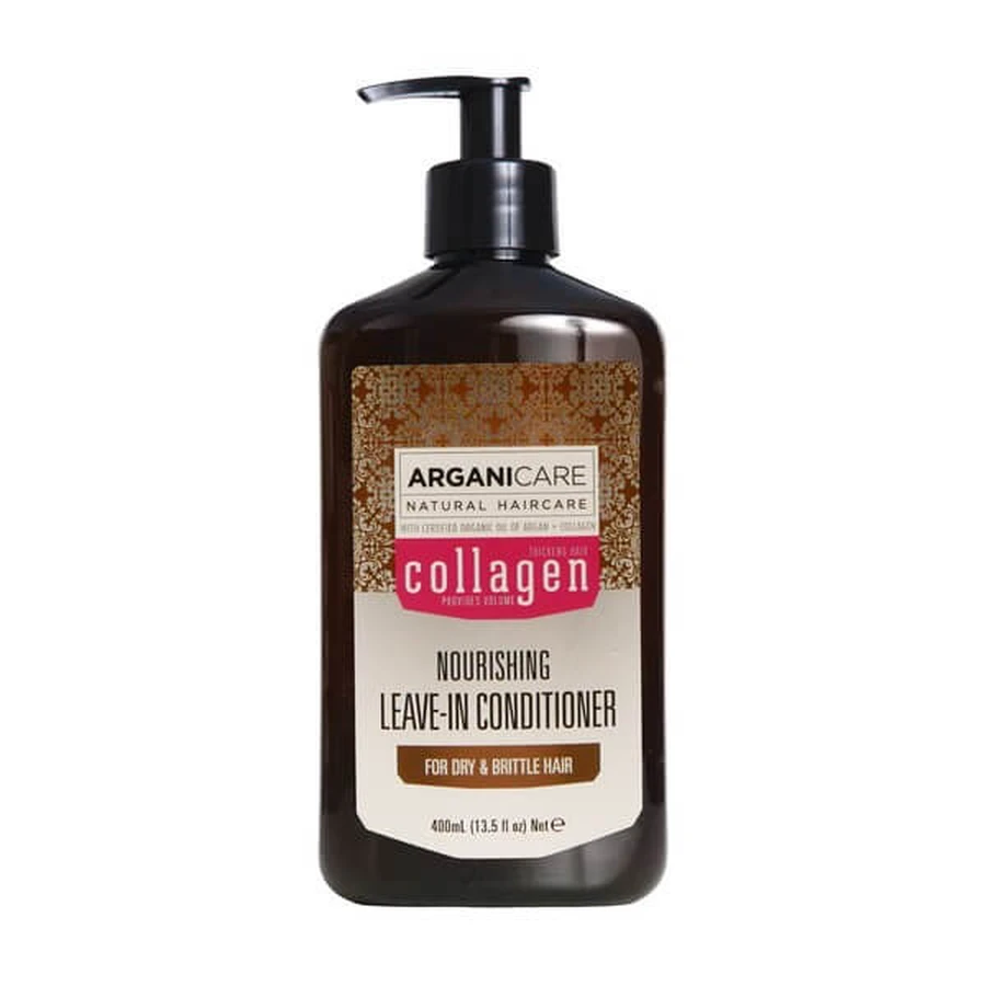 Arganicare Colágeno, acondicionador para cabellos finos, dañados y quebradizos, 400 ml