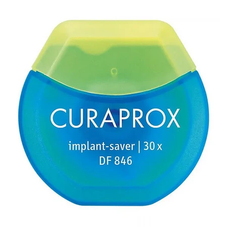 Curaprox Implant Saver, flosdraad voor het reinigen van groeven rond implantaten, 30 stuks.