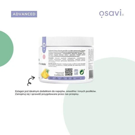 Osavi Collageen Haar, Huid en Nagels, poeder, ananassmaak, 150 g