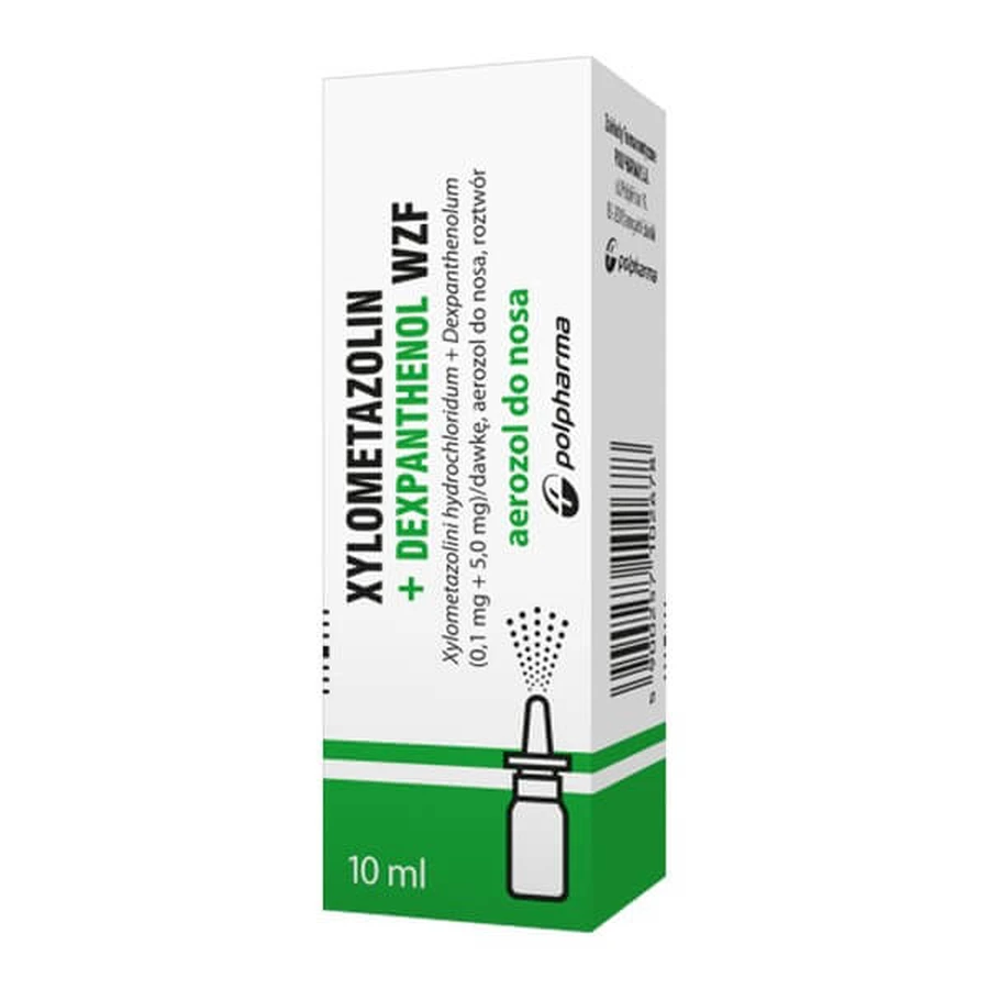 Xylométazoline + Dexpanthénol WZF, (0,1mg+5,0mg)/dose, spray nasal, 10 ml