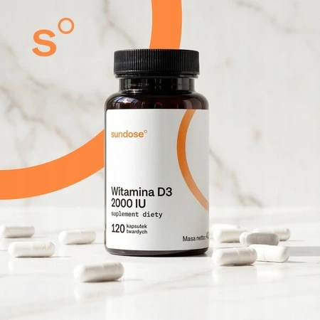 Sundose Vitamin D3 2000 IU, hard capsules, 120 pcs.
