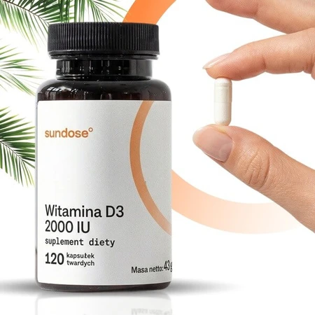 Sundose Vitamin D3 2000 IU, hard capsules, 120 pcs.