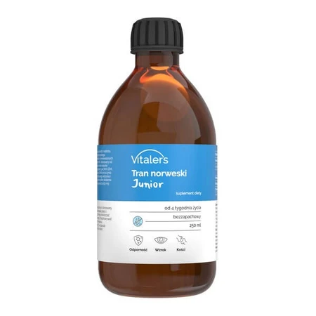 Vitalers Norwegian Tranium for children unscented, liquid, 250 ml
