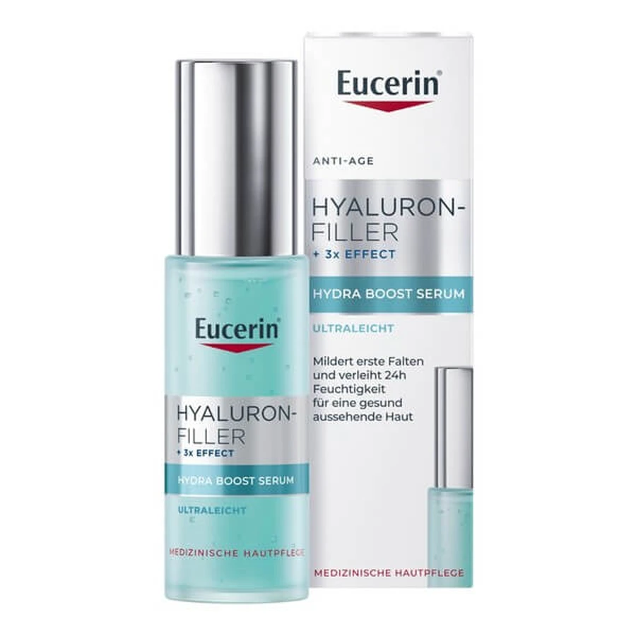 Eucerin Hyaluron-Filler +3x Effect Hydra Boost Serum, ultra-lightweight 24-hour intensive hydration booster, 30 ml